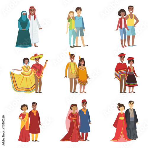 Couples In National Clothes Set