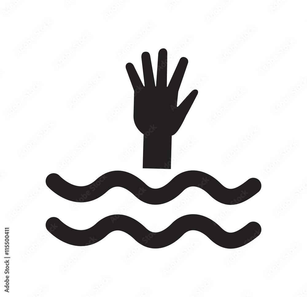 Obraz premium drowning icon