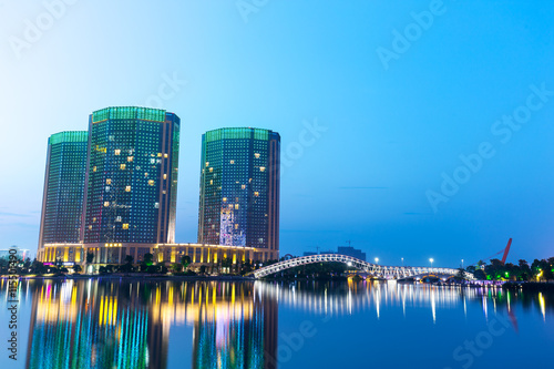 modern office buildings in hangzhou west lake culture plaza at t