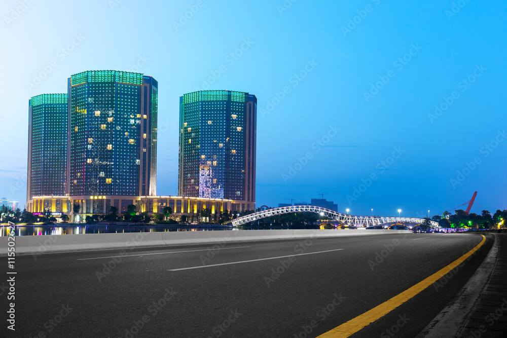 Obraz premium modern office buildings in hangzhou west lake culture plaza at t