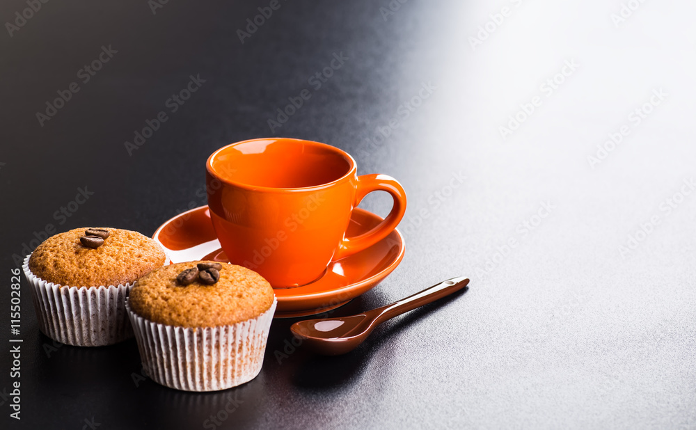coffee cup background with coffee beans coffee cup background with coffee beans