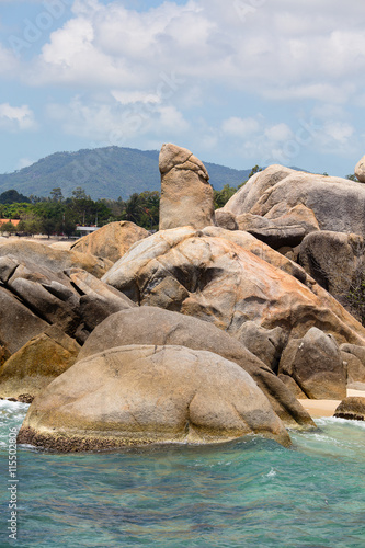 Bizarre rock , very famous landmark of island Samui, Thailand