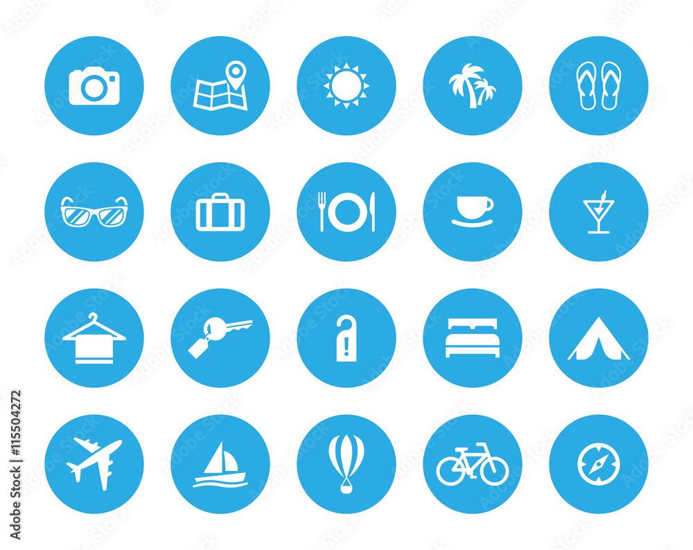 Travel icons set Travel icons set