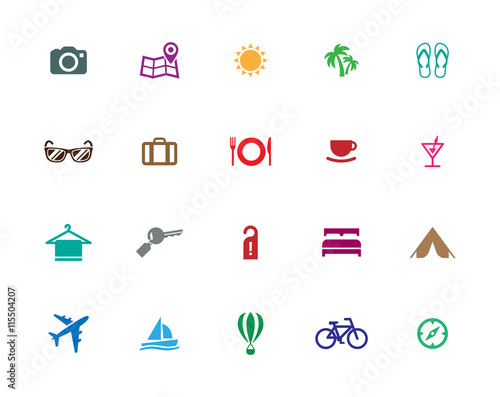 Travel icons set
