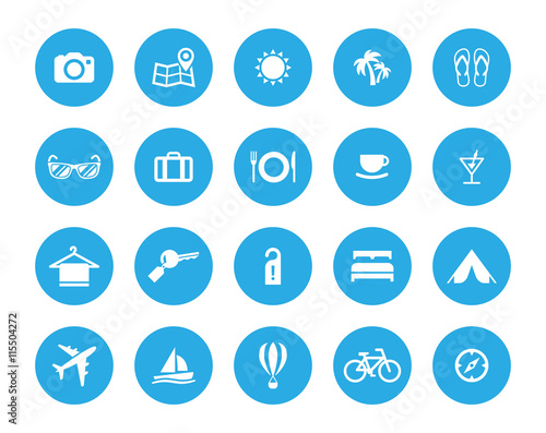 Travel icons set