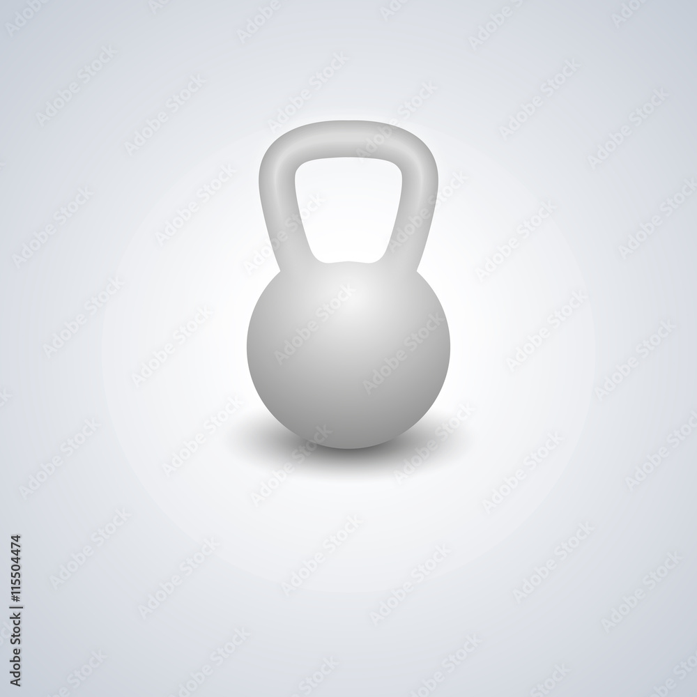Realistic kettlebell, vector illustration. Realistic kettlebell, vector illustration.