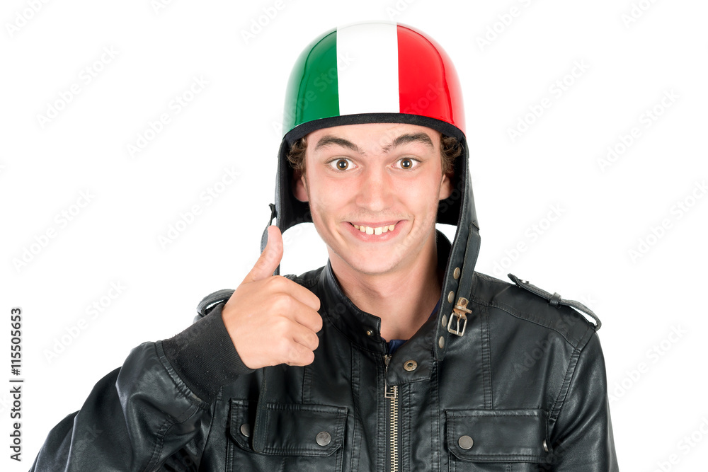 Fototapeta premium Teen with helmet