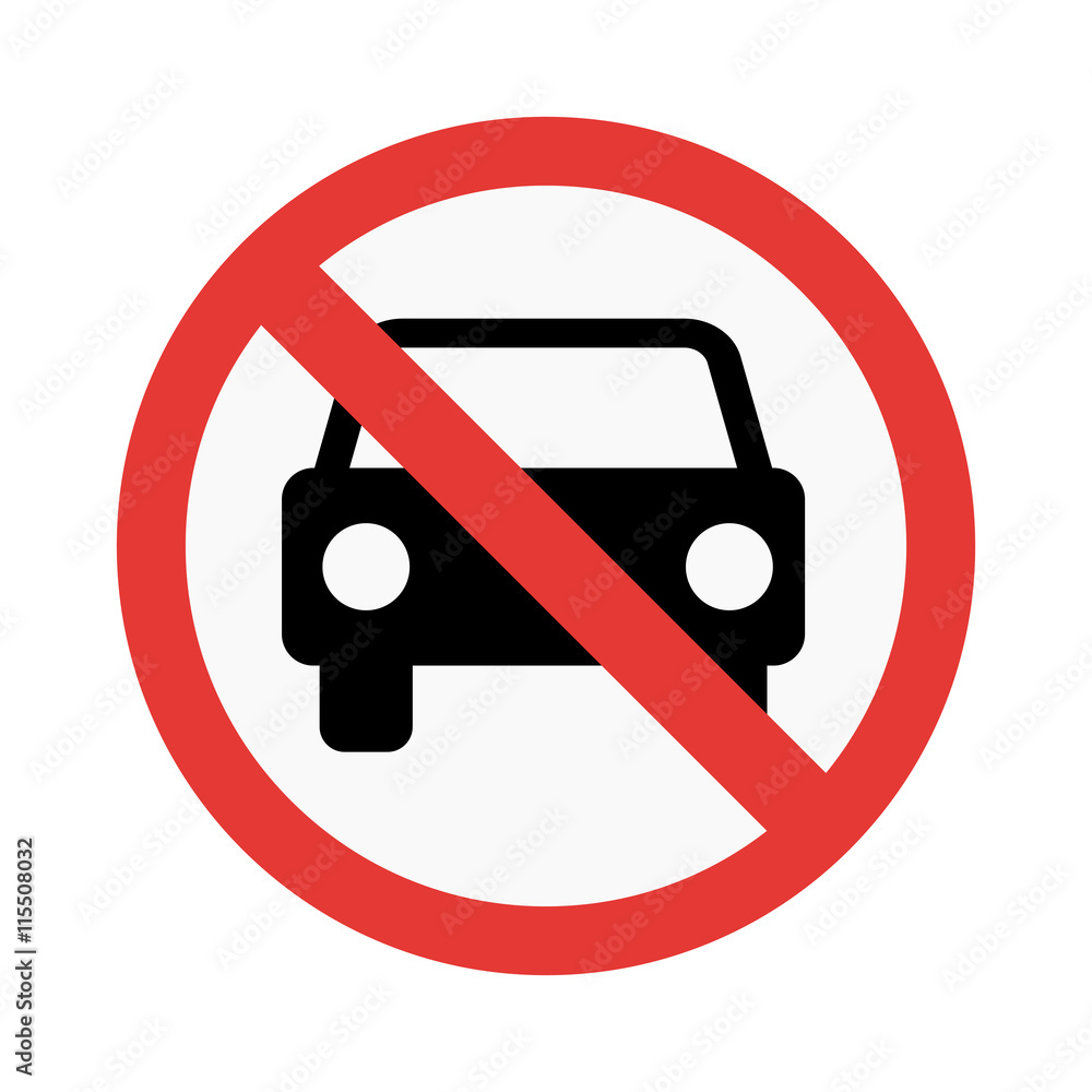 No car sign vector illustration No car sign vector illustration