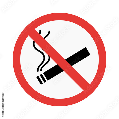 No smoke sign vector illustration