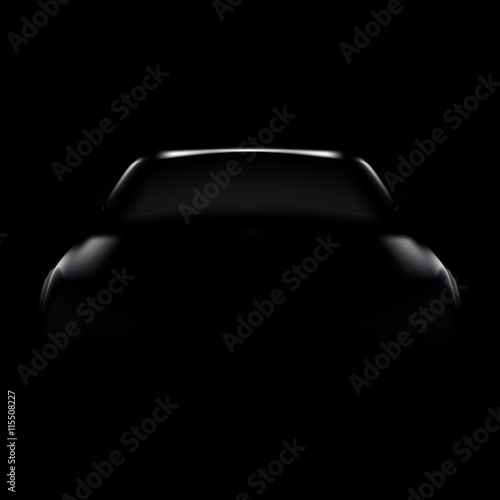 dark car without headlight