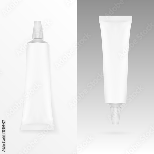 Tube Of Cream Or Gel Grayscale White Clean. Vector EPS10
