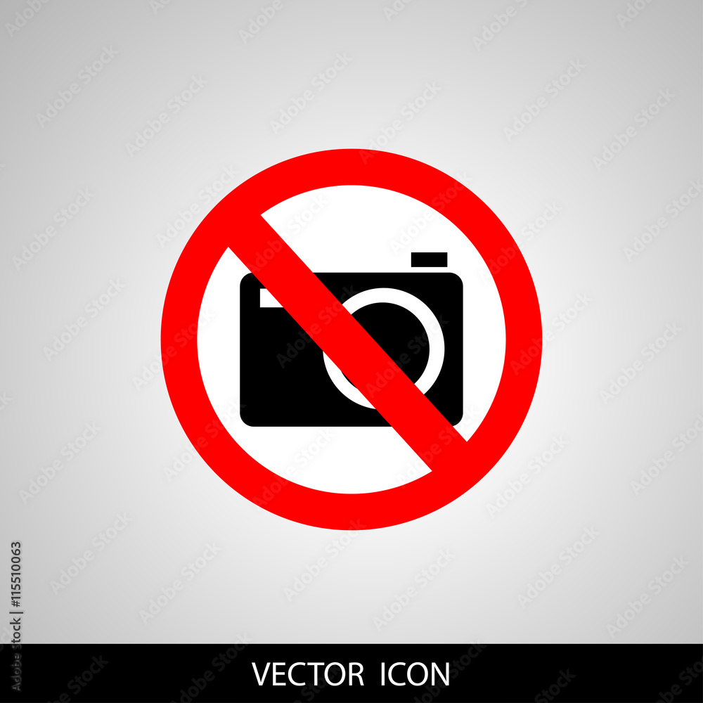 no camera no photo sign red prohibition - vector no camera no photo sign red prohibition - vector