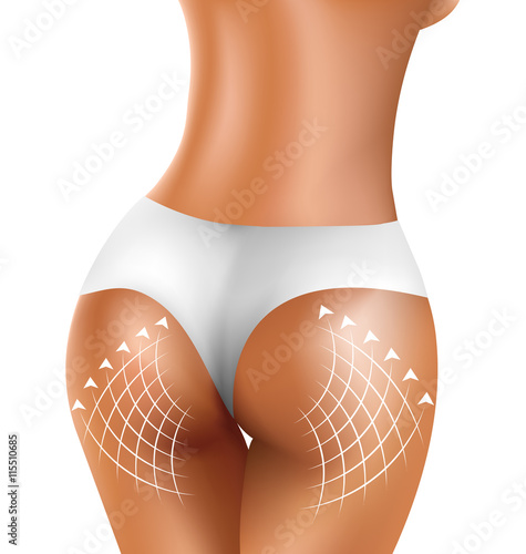 Perfect sexy firm buttock of healthy women
