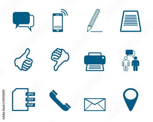 Business Iconset - Blau 