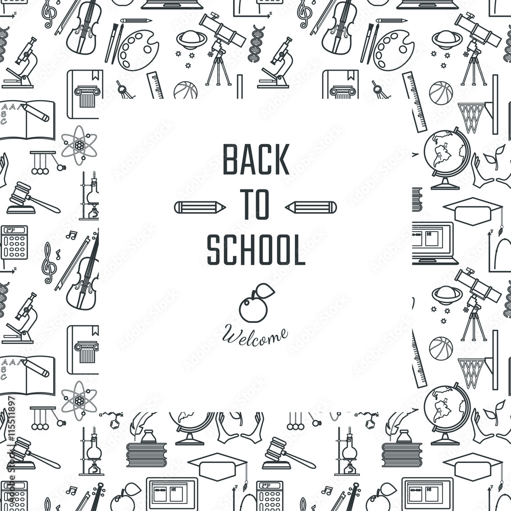 Naklejka premium Back to school
