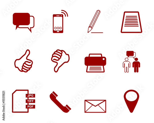 Business Iconset - Rot