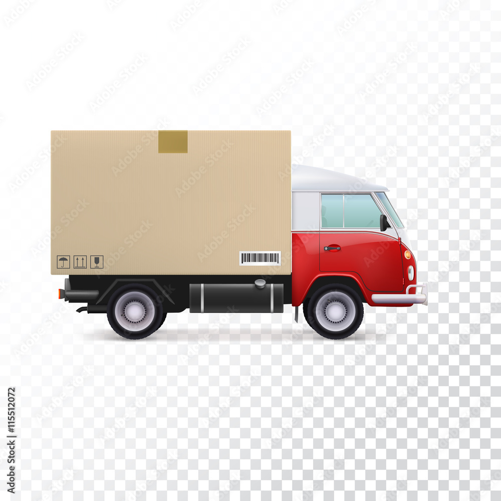 Delivery vehicle truck