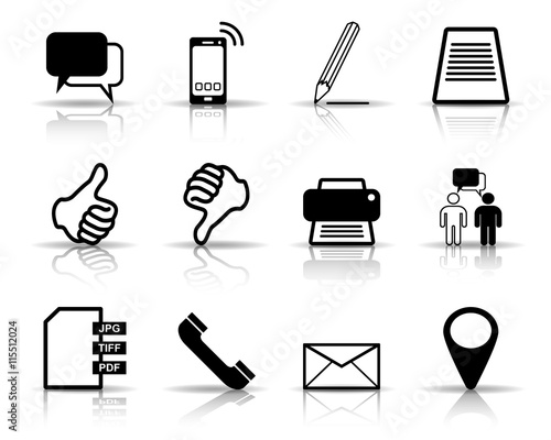 Business Iconset - Schwarz (Schatten)