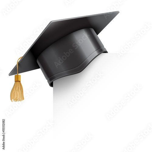 Graduation Cap on Paper Corner