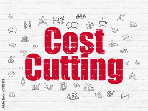 Business concept  Cost Cutting on wall background