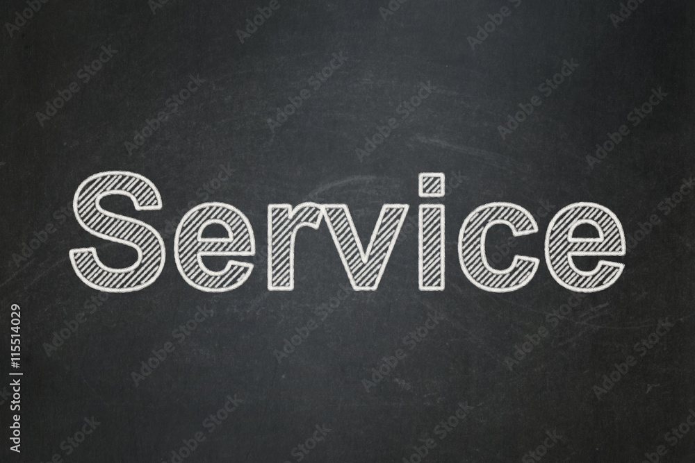 Finance concept: Service on chalkboard background
