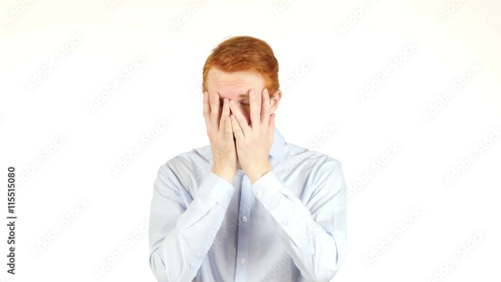 Failure News, Business Loss Reaction, Expression by emotional Man Failure News, Business Loss Reaction, Expression by emotional Man