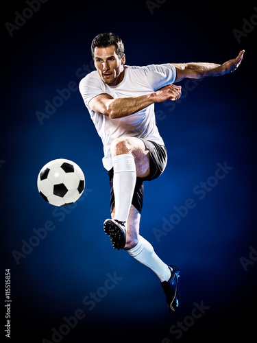 soccer player man isolated