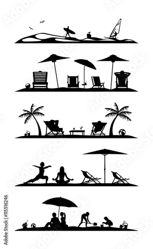 SIlhouette Sommer Strand