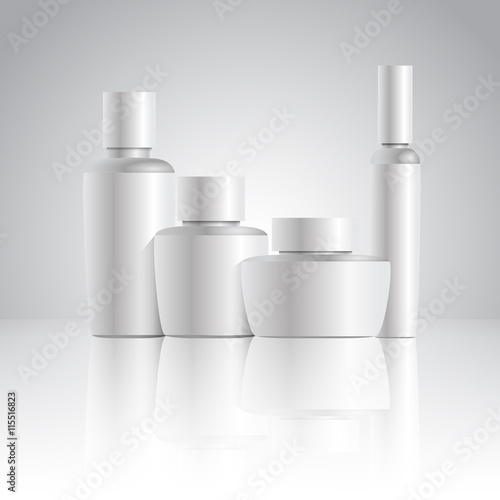 Cosmetic isolated product 3d cosmetic bottle plastic  series bea