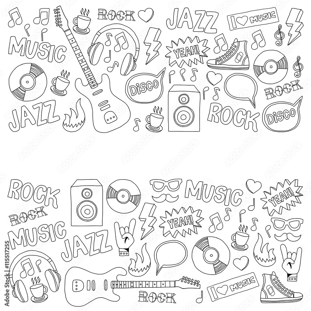 Music doodle vector set Music doodle vector set