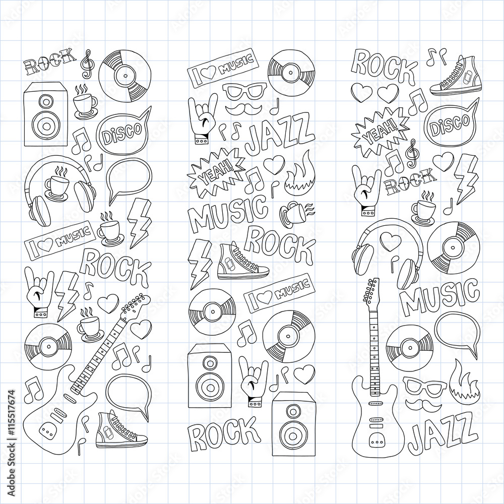 Music doodle vector set Music doodle vector set