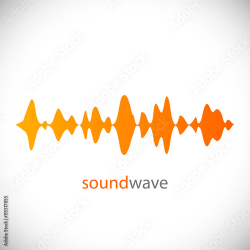 Sound wave. Design element. Vector Illustration