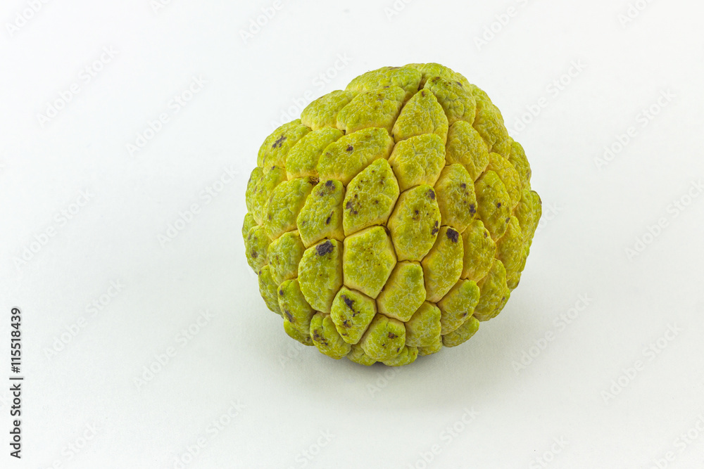 Fototapeta premium Custard apple fruit with white isolate background