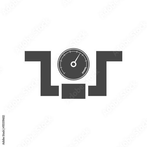 Manometer (pressure gauge) and vacuum gauge icon