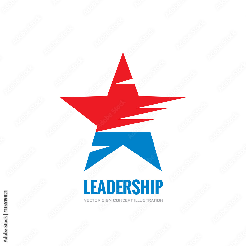 Leadership - vector logo concept illustration. Abstract USA star sign. Decorative design element. Leadership - vector logo concept illustration. Abstract USA star sign. Decorative design element.