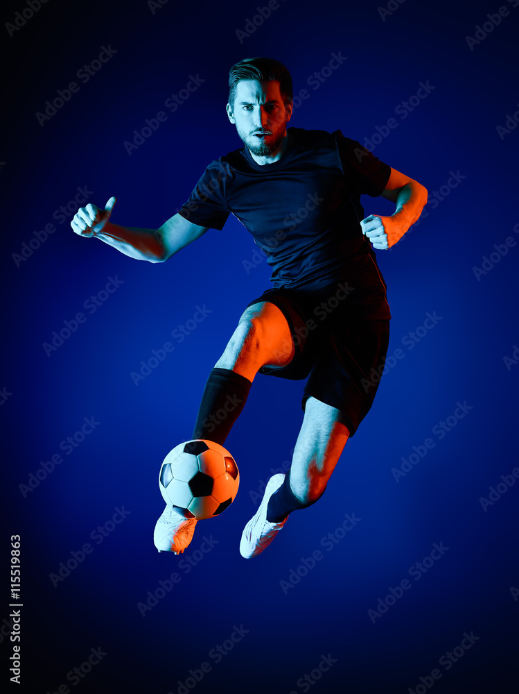 Soccer player Man isolated Soccer player Man isolated