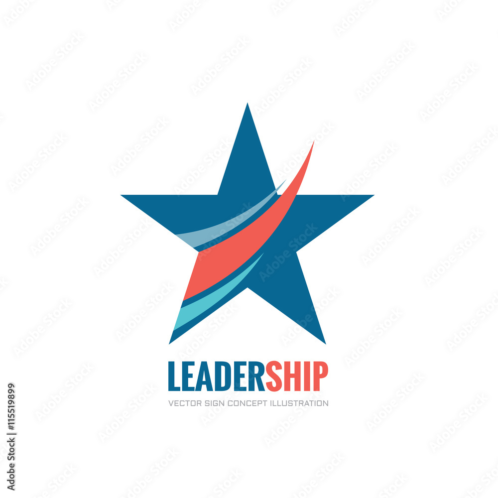 Leadership - vector logo concept illustration. Abstract star USA symbol. Decorative design element. Leadership - vector logo concept illustration. Abstract star USA symbol. Decorative design element.
