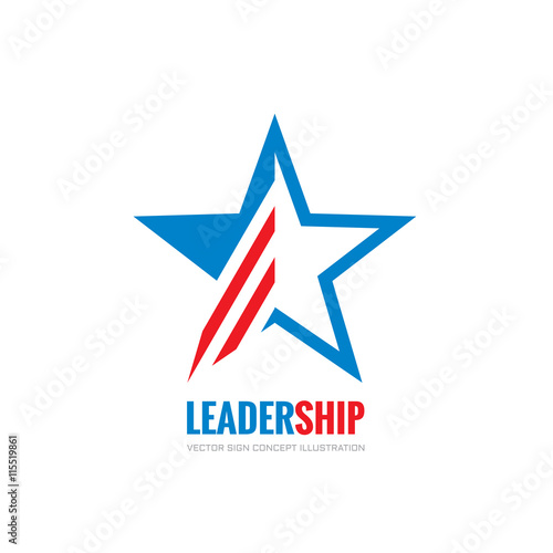 Free Download Leadership - vector logo concept illustration. Abstract USA star symbol. Decorative design element. - GFXLoad