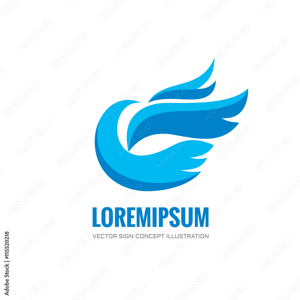Fototapeta premium Bird - vector logo concept illustration. Dove creative sign. Design element.