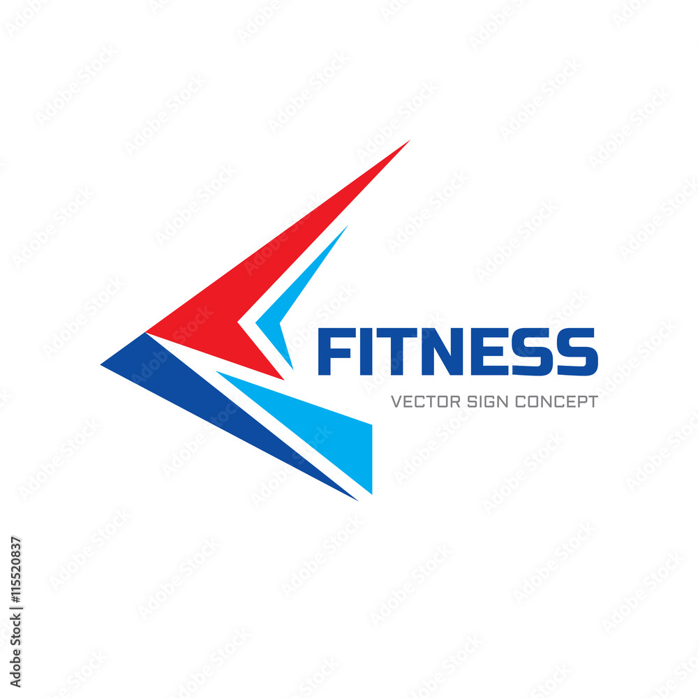 Fitness sport - vector logo concept illustration. Abstraction shape sign. Stylized geometric bird wing. Delivery symbol. Design element. Fitness sport - vector logo concept illustration. Abstraction shape sign. Stylized geometric bird wing. Delivery symbol. Design element.