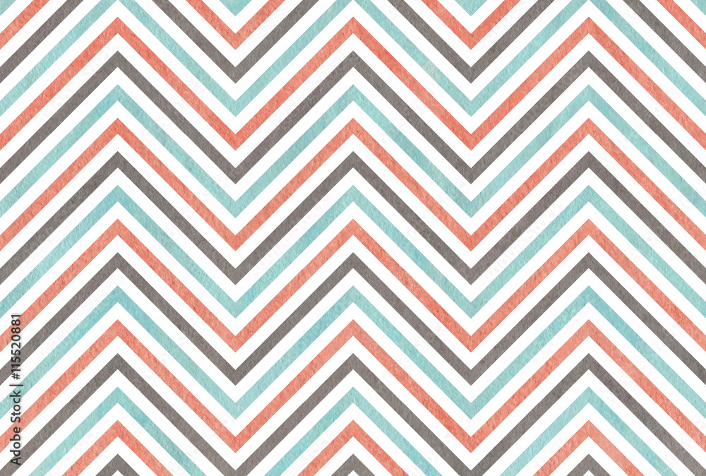 Watercolor pink, blue and grey stripes background, chevron. Watercolor pink, blue and grey stripes background, chevron.
