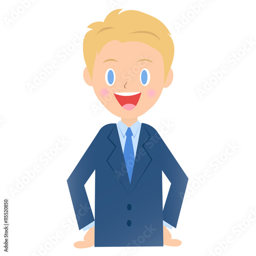 Vecteur Stock 腰に手をあてるビジネスマン 男性会社員のイラスト素材 Adobe Stock Vecteur Stock 腰に手をあてるビジネスマン 男性会社員のイラスト素材 Adobe Stock