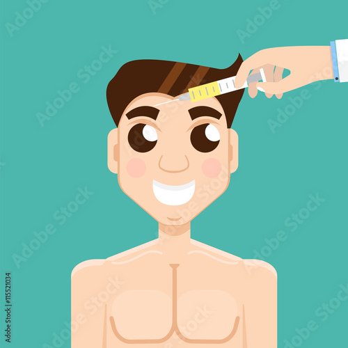 Plastic surgery man. Beauty injections, Hyaluronic Acid injectio