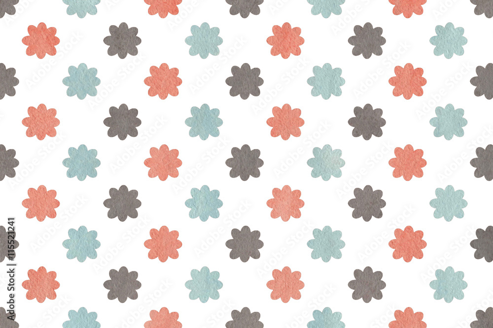 Watercolor pink, blue and grey flowers. Watercolor pink, blue and grey flowers.