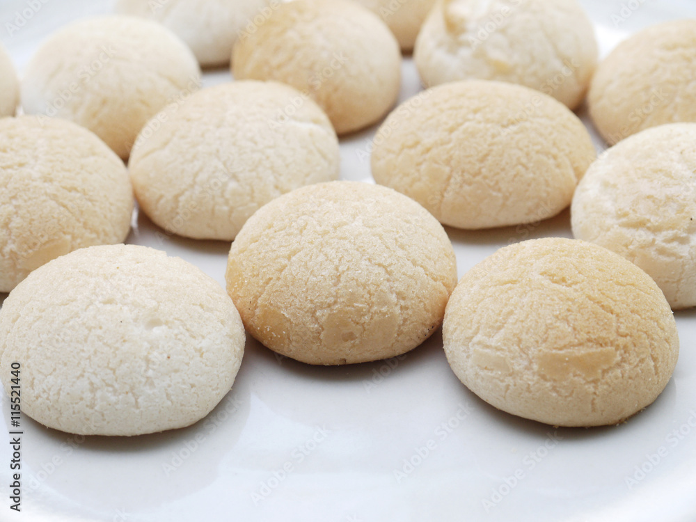 Thai dessert (khanom ping) ,thai sweetmeat made of flour Thai dessert (khanom ping) ,thai sweetmeat made of flour