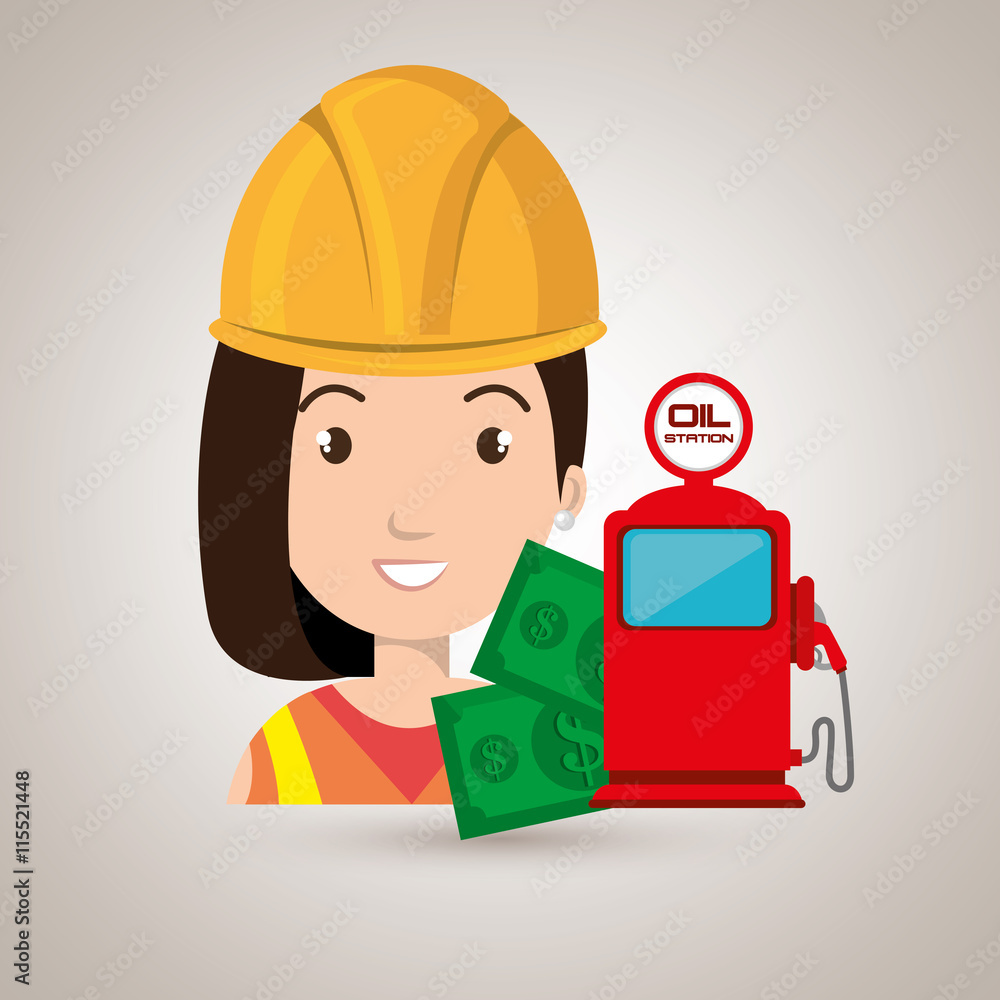 woman with money and oil isolated icon design, vector illustration graphic woman with money and oil isolated icon design, vector illustration graphic