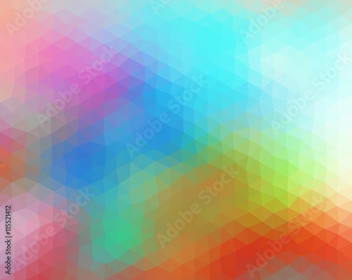 Multicolored polygonal illustration consist of triangles. Origami style. Triangular design