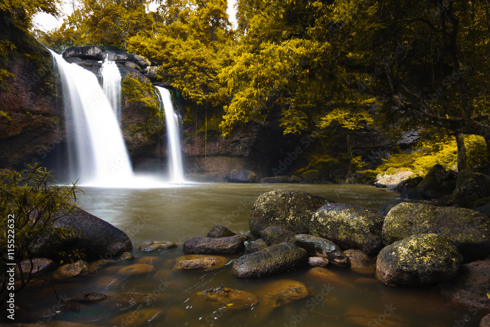 Big waterfall in rainforest Big waterfall in rainforest