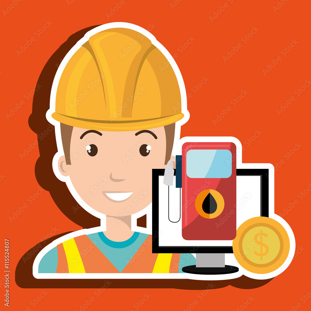 oil worker person isolated icon design, vector illustration graphic oil worker person isolated icon design, vector illustration graphic