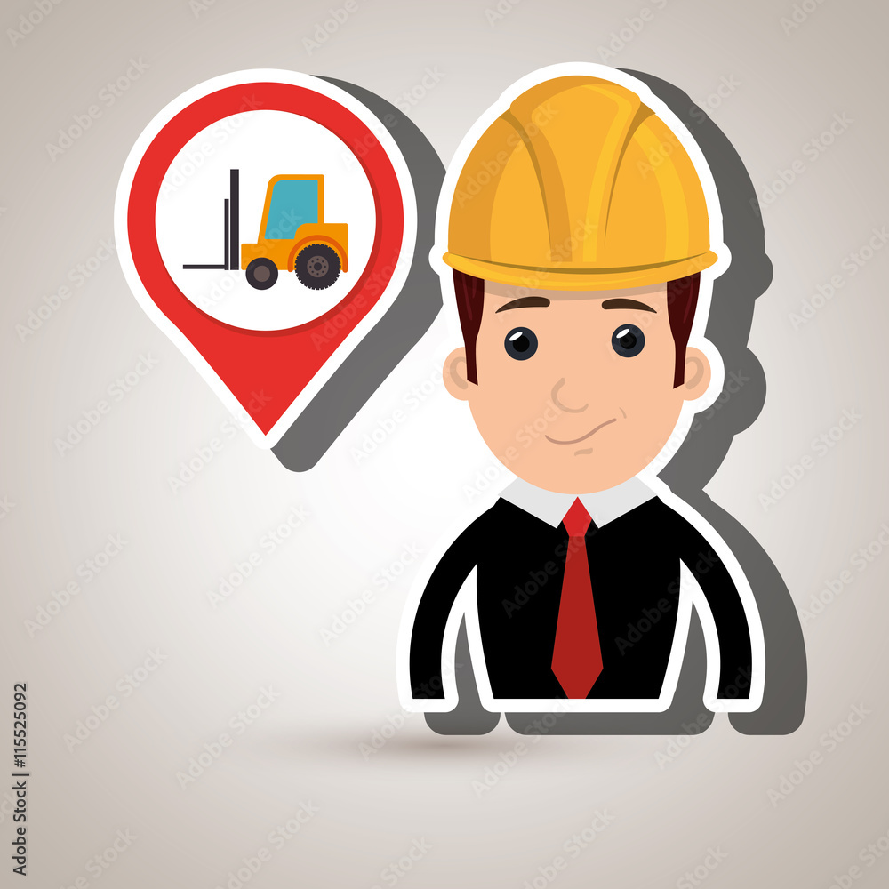 man and mounted load isolated icon design, vector illustration  graphic 
